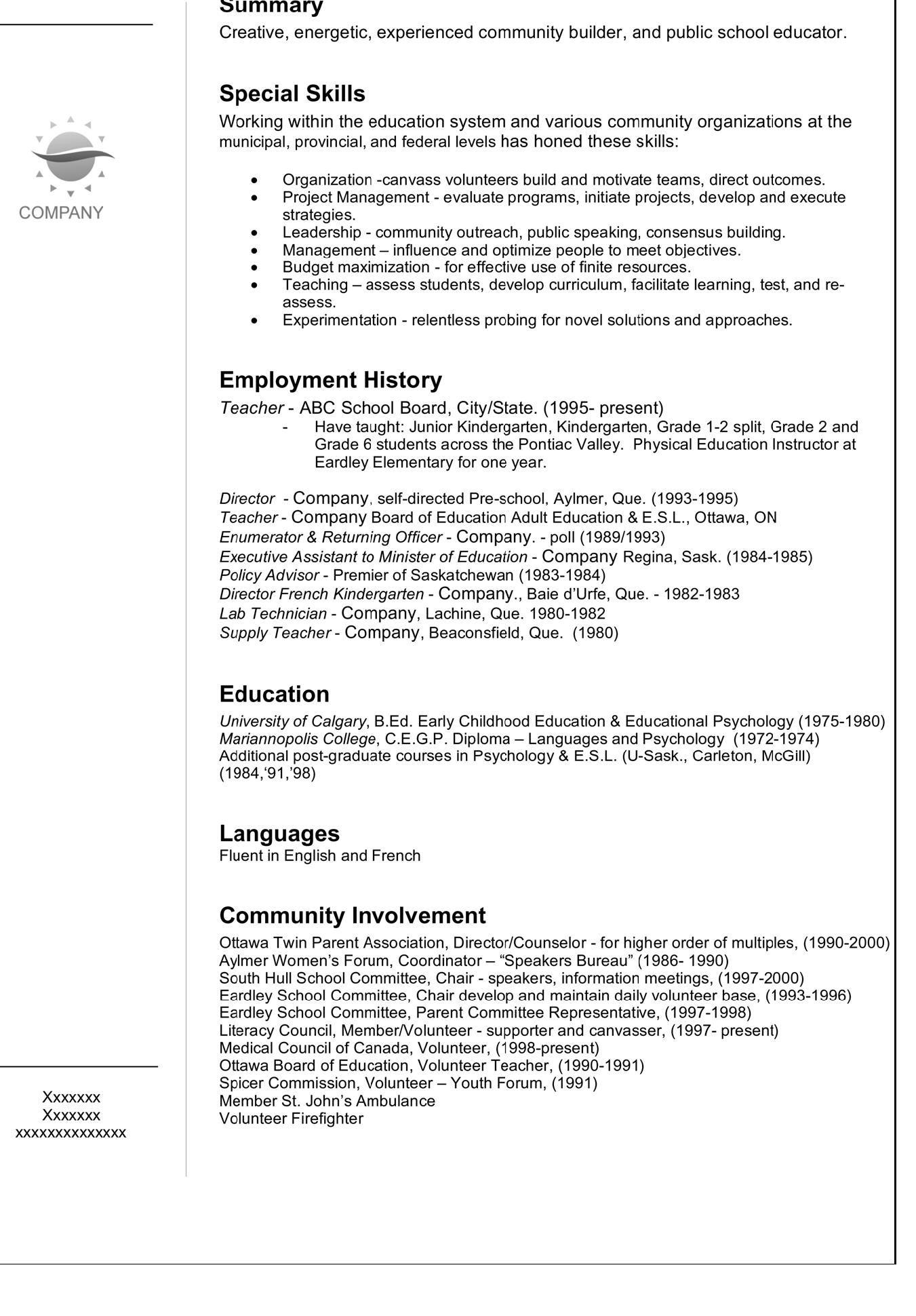 resume example good